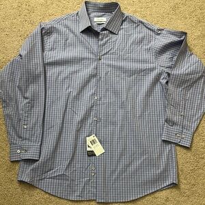 Calvin Klein Men's Blue Checkered Shirt